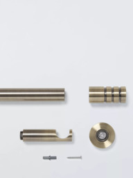 John Lewis Fixed Eyelet Metal Curtain Pole Kit with Barrel Finial, Dia.28mm - thumbnail 2