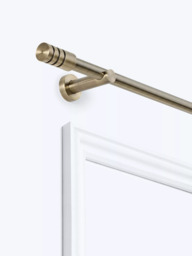John Lewis Fixed Eyelet Metal Curtain Pole Kit with Barrel Finial, Dia.28mm - thumbnail 1