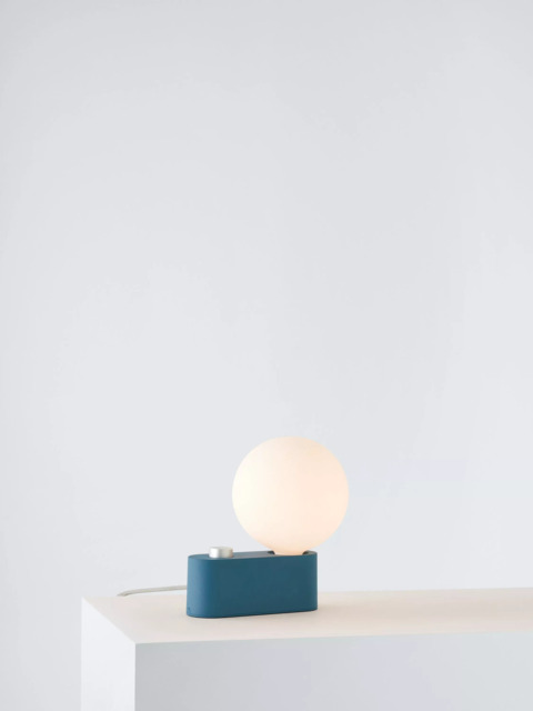 Tala Alumina Table/Wall Lamp with Sphere IV ES LED Dim to Warm Globe Bulb - image 1