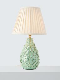 John Lewis Yesenia Ceramic Table Lamp, Green - thumbnail 1