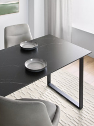 John Lewis Breton Sintered Stone Dining Table, Black - thumbnail 2