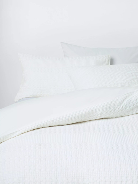 John Lewis Large Waffle Stripe Duvet Cover Set - image 1