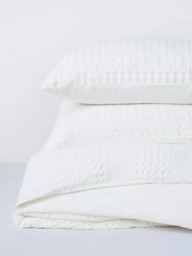 John Lewis Large Waffle Stripe Duvet Cover Set - thumbnail 6