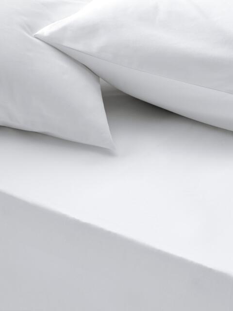 John Lewis Hotel Cotton Sateen 500 Thread Count Deep Fitted Sheet, White - image 1