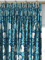 Morris & Co. Pimpernel Made to Measure Curtains or Roman Blind, Midnight/Opal - thumbnail 2