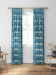 Morris & Co. Pimpernel Made to Measure Curtains or Roman Blind, Midnight/Opal - thumbnail 3