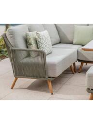 Bramblecrest Como 10-Seater L-Shape Casual Garden Dining Set with Height-Adjustable Table, Fern Green - thumbnail 4