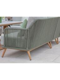 Bramblecrest Como 10-Seater L-Shape Casual Garden Dining Set with Height-Adjustable Table, Fern Green - thumbnail 3