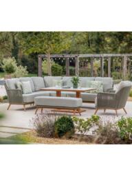 Bramblecrest Como 10-Seater L-Shape Casual Garden Dining Set with Height-Adjustable Table, Fern Green - thumbnail 2