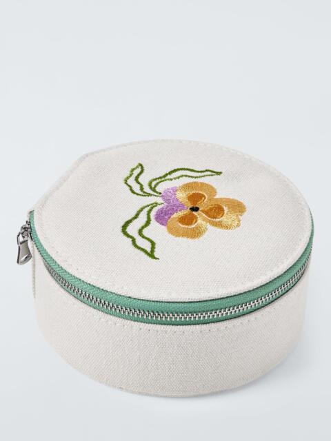 John Lewis x Anine Cecilie Iversen Embroidered Floral Jewellery Box, Multi - image 1
