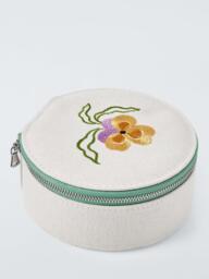 John Lewis x Anine Cecilie Iversen Embroidered Floral Jewellery Box, Multi - thumbnail 1