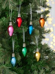 John Lewis Light Bulb Baubles, Pack of 9, Multi - thumbnail 2