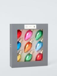 John Lewis Light Bulb Baubles, Pack of 9, Multi - thumbnail 3
