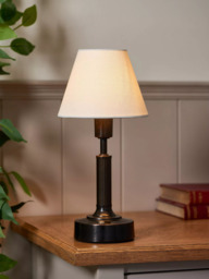 John Lewis Baily Rechargable Portable Table Lamp, Brass - thumbnail 2