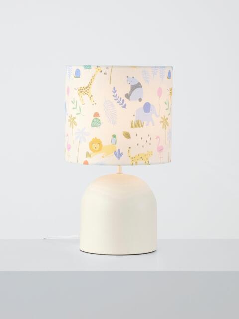 John Lewis Bold Safari Bedside Lamp, White Multi - image 1