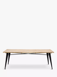 Gallery Direct Ponza Rectangular Garden Dining Table, 220cm, Black/Natural - thumbnail 1