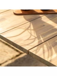 Gallery Direct Ponza Rectangular Garden Dining Table, 220cm, Black/Natural - thumbnail 3