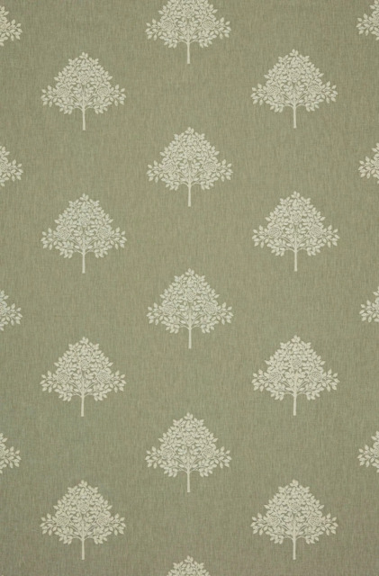 William Morris At Home Marigold Tree Embroidered Made to Measure Curtains or Roman Blind, Nettle - image 1