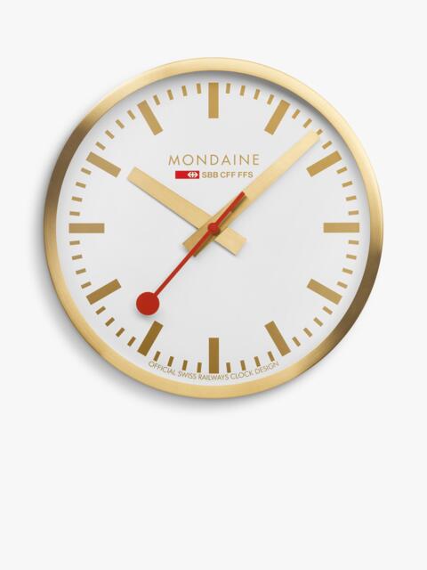 Mondaine Official Swiss Railways Wall Clock, Gold, 25cm - image 1