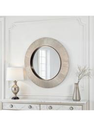 Yearn Aubry Textured Round Wall Mirror, 90cm - thumbnail 2