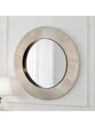 Yearn Aubry Textured Round Wall Mirror, 90cm - thumbnail 3