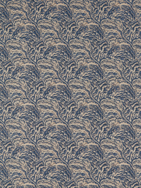 Clarke & Clarke Lumino Made to Measure Curtains or Roman Blind, Midnight/Copper - image 1