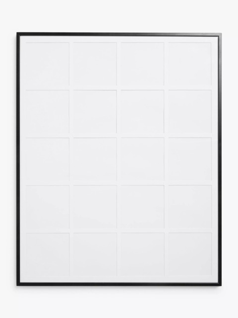 "John Lewis Multi-aperture Aluminium Photo Frame, 20 Photo, 4 x 4"" (10 x 10cm), Black" - image 1