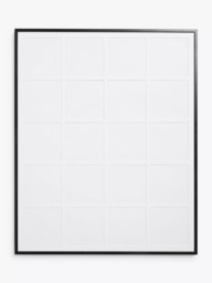 "John Lewis Multi-aperture Aluminium Photo Frame, 20 Photo, 4 x 4"" (10 x 10cm), Black" - thumbnail 1