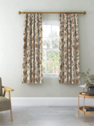 John Lewis Cordelia Floral Weave Pair Lined Pencil Pleat Curtains - thumbnail 4