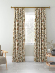 John Lewis Cordelia Floral Weave Pair Lined Pencil Pleat Curtains - thumbnail 3