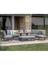 Bramblecrest Brooklyn 10-Seater L-Shape Rectangular Garden Sofa Set, Anthracite - thumbnail 2