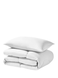 Night Lark Seersucker Coverless Duvet & Pillowcase Set, 10.5 Tog, Polar White - thumbnail 6