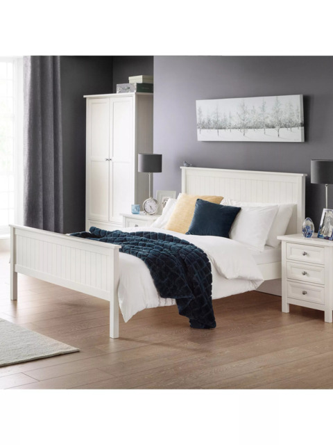 Julian Bowen Maine Bed Frame, Double, White - image 1
