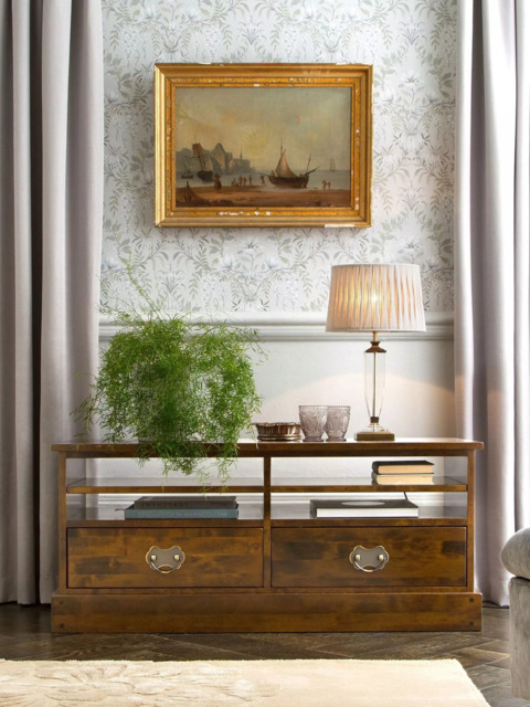 "Laura Ashley Garrat TV Stand for TVs up to 55"", Dark Brown" - image 1