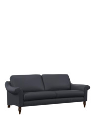 John Lewis Camber Leather Grand 4 Seater Sofa, Dark Leg