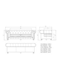 Halo Earle Chesterfield Large 3 Seater Leather Sofa - thumbnail 2