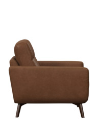 John Lewis Barbican Leather Armchair, Dark Leg - thumbnail 3
