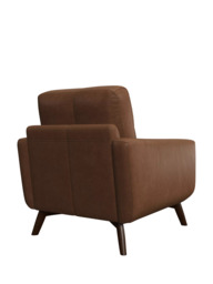 John Lewis Barbican Leather Armchair, Dark Leg - thumbnail 4