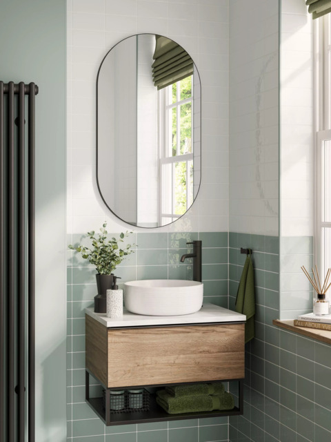 hib. Fusion Pill Bathroom Mirror, 90x50cm - image 1