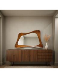 Yearn Maya Oak Wood Wall Mirror, 120 x 80cm, Walnut - thumbnail 2