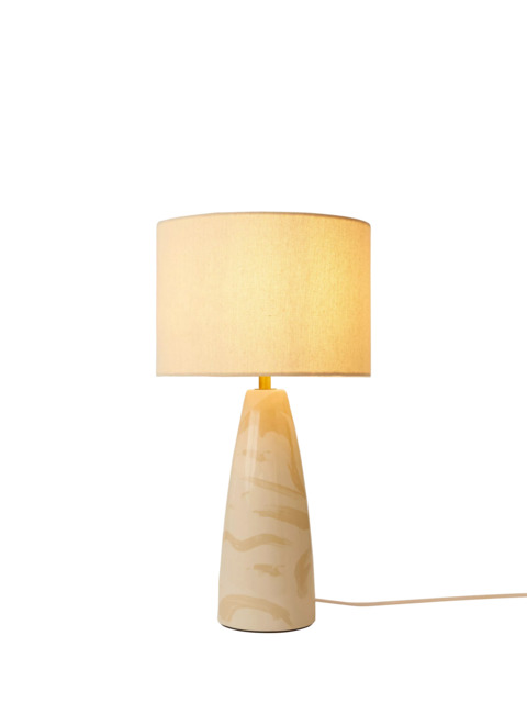 MADE Vince Tapered Ceramic Base Table Lamp, Cream - image 1