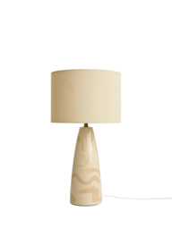 MADE Vince Tapered Ceramic Base Table Lamp, Cream - thumbnail 2