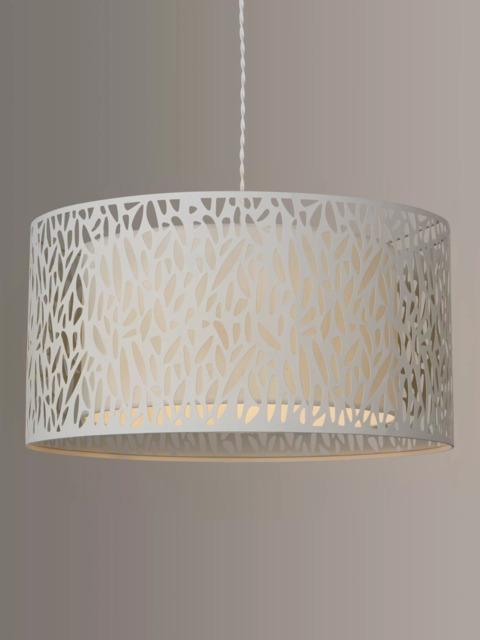 John Lewis Meadow Fretwork Shade Ceiling Light, Grey/White - image 1