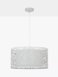 John Lewis Meadow Fretwork Shade Ceiling Light, Grey/White - thumbnail 5
