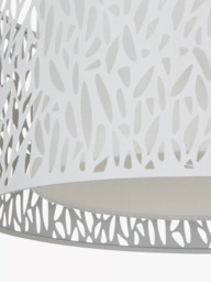 John Lewis Meadow Fretwork Shade Ceiling Light, Grey/White - thumbnail 6