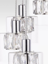 Bay Lighting Nina 12 Pendant Cluster Ceiling Light, Clear - thumbnail 4