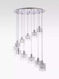 Bay Lighting Nina 12 Pendant Cluster Ceiling Light, Clear - thumbnail 3