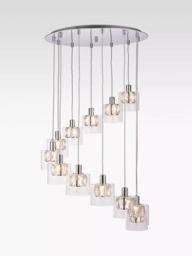 Bay Lighting Nina 12 Pendant Cluster Ceiling Light, Clear - thumbnail 2