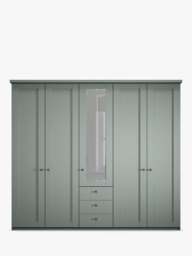 John Lewis Marlow 250cm Hinged Door Wardrobe with Mirror & 3 Drawers - thumbnail 3