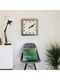 Newgate Clocks Quad Square Metal Wall Clock, 40cm, Silver - thumbnail 5